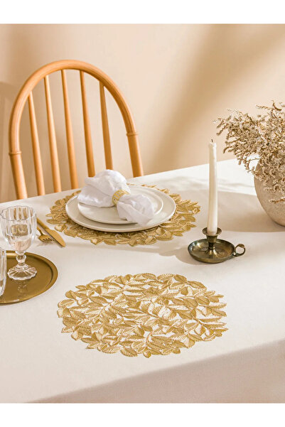 LC Waikiki Lcw Home Yellow Leaf Figured Supla Set of 2 40 cm