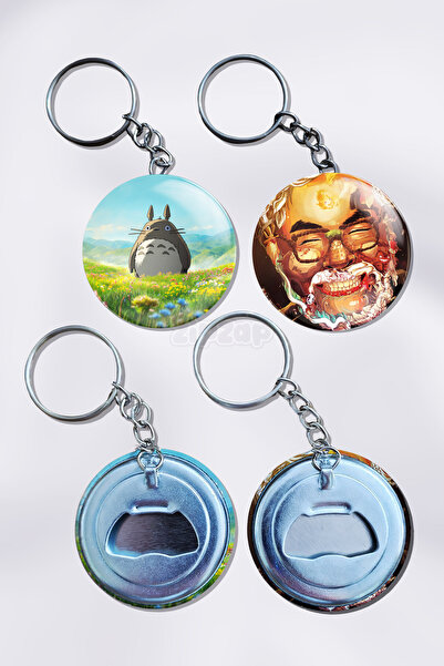 ZipZap حلية ميدالية مفاتيح على شكل حقيبة أنمي ميازاكي (قطعتان)