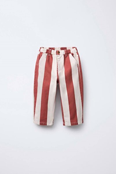 Lolliboomkids Pantaloni cu dungi albă - KİREMİT - 3-4 ANI - ST00315-KİREMİT-3...