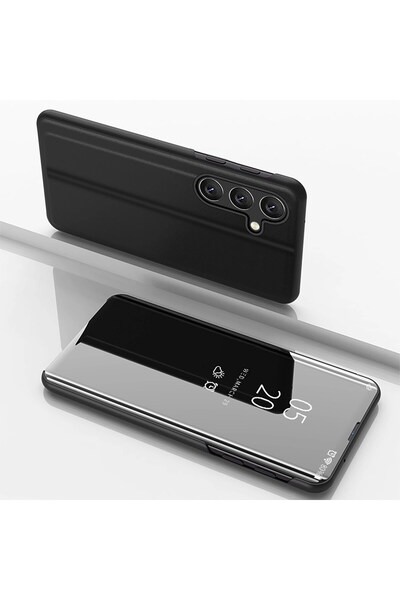 OEM Husă Flip Clear View pentru Samsung Galaxy S25 Plus - Neagră