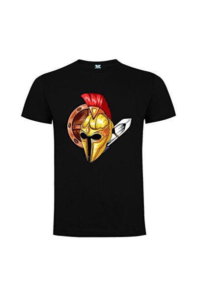 Printees Tricou bărbat - Spartan cu scut și sabie