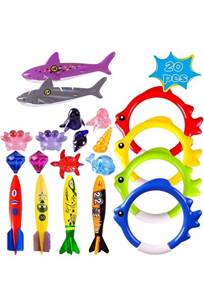 Generic مجموعة ألعاب غطس صيفية للمسبح - 20 قطعة