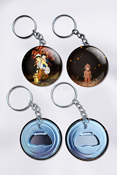 ZipZap تعليقة مفاتيح على شكل حقيبة أنمي من فيلم 'مقبرة اليراعات' (قطعتان)