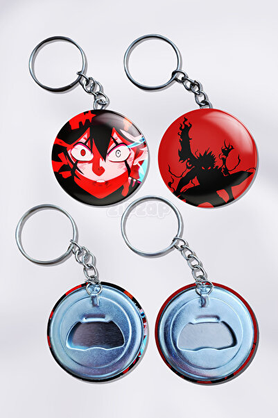 ZipZap سلسلة مفاتيح زينة على شكل حقيبة من أنمي بلاك كلوفر (قطعتان)