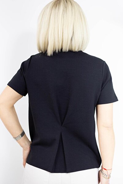 SİSTA MODA 514 Cycling Collar, Back Pleated, Modal T-Shirt