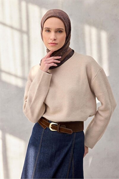 Silk Home Eșarfă din viscoză Velora Four Seasons Mixed Pattern Brown 90x90