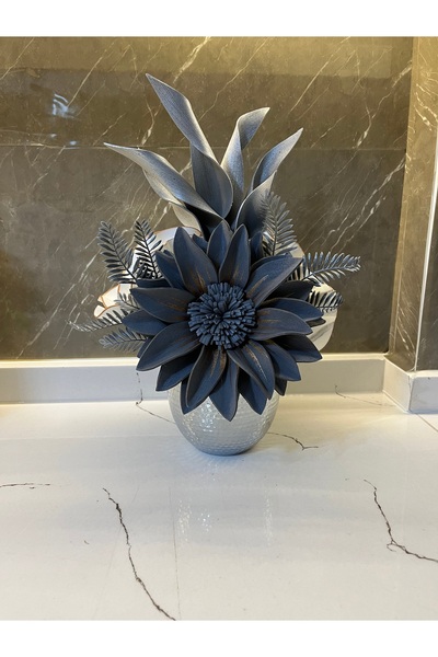 Çiçekdekor Dövmeli 3 çiçekli küre vazo