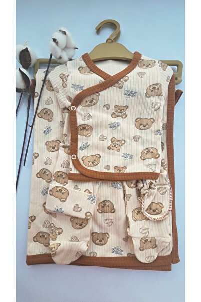 Bilge Trend Baby Boy Newborn 7-Piece Cotton Combed Cotton Hospital Release Zi...