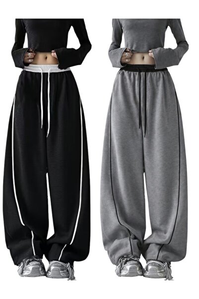 Karatopak Σετ 2 τεμαχίων Φόρμα Harajuku με λεπτομέρεια με φερμουάρ, Oversize,...