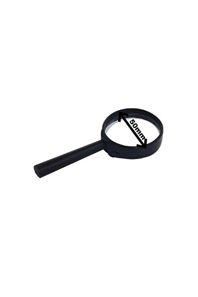 efmues Magnifying Glass Plastic Framed with Handle 50mm Reading Magnifier