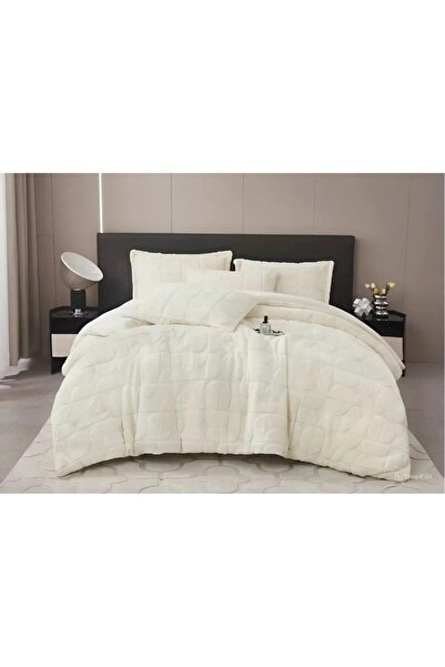 Moon Luxurious double winter bedding set made of soft velvet, 6 pieces, inclu...