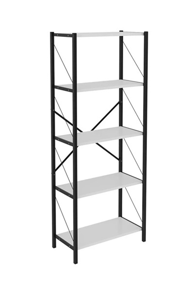 HcCraft H-A Craft Metal Ayaklı 5 Raflı Kitaplık – 150x60x24 cm | Ofis/Ev Rafı
