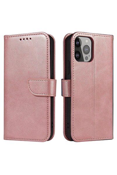 OEM Husă Flip din piele roz pentru Samsung Galaxy S25 Edge