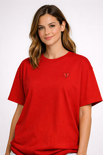 ArtYus Broken Heart Printed Unisex Oversized T-Shirt