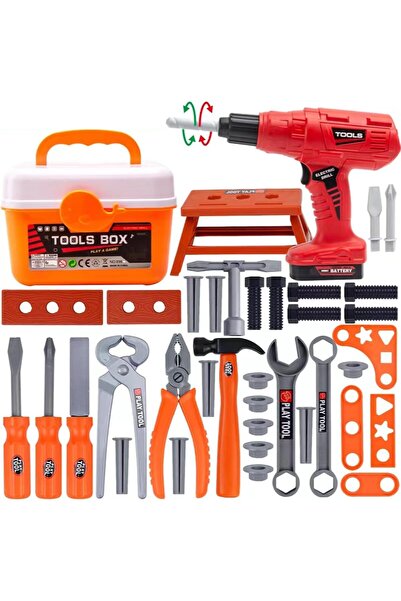 Generic مجموعة أدوات لعب للأطفال - طقم أدوات مكون من 42 قطعة