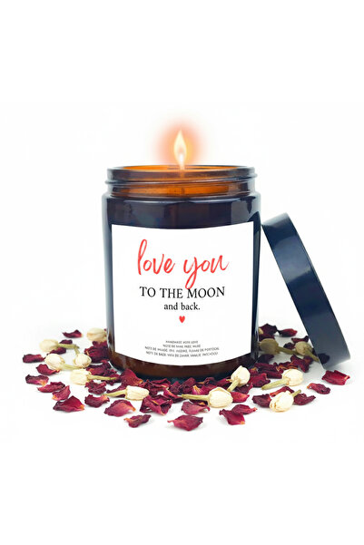 BUNILU BUNILU scented candle, soy wax, message love you to the moon, 100% bio...
