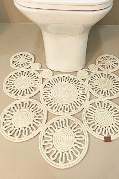 GNG Home Tekstil Jute Rope Trikot Model Toilet Seat Mat
