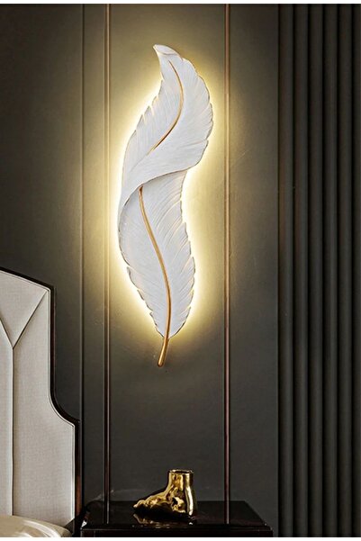 APLİKHANE YAPRAK APLİK ELEKTİRİKLİ BEYAZ GOLD ÇİZGİLİ