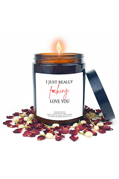 BUNILU BUNILU scented candle, soy wax, I love you message, 100% biodegradable...