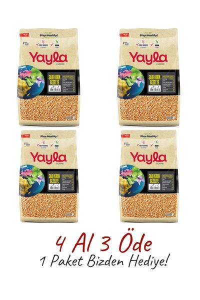 Yayla 4 Al 3 Öde Gurme Sarı Kırık Bezelye 4x500Gr