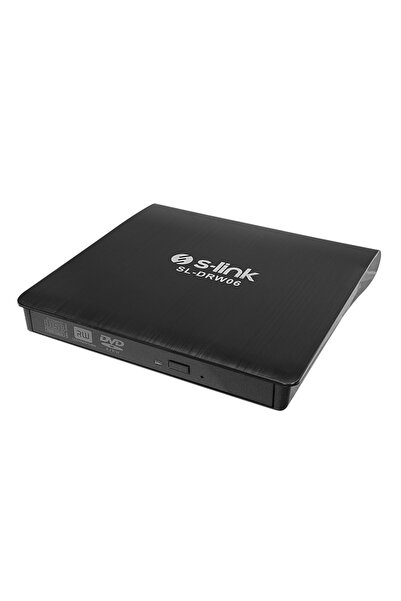 ERDO S-LINK SL-DRW06, USB 3.0, External, Siyah, Slim, CD-R/DVD-R/RW Optik Oku...