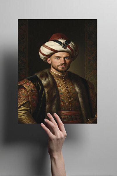 Metalino Cerny Paşa Taraftar Metal Poster - Václav Černý Padişah Dekoratif Du...