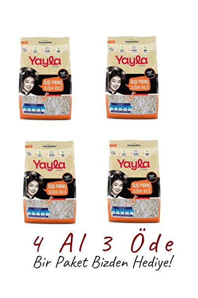 Yayla 4 Al 3 Öde Gurme Suşi Pirinç 4x500Gr