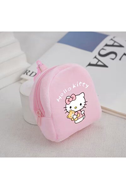 MORESUN Hello Kity Peluş Pembe Bozuk Para Cüzdanı