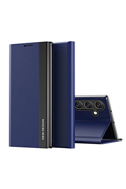 OEM Sleep Case Pro - Leather Samsung S25 Edge Blue Cover