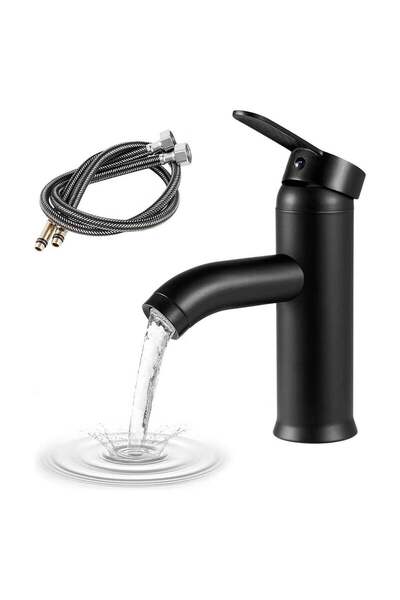 Generic Stainless Steel Bathroom Mixer Tap with Hose – Water Saving Single Le...
