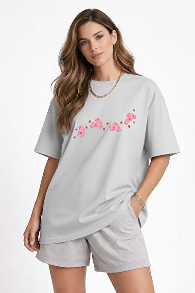 ArtYus Cute Rabbits Printed Unisex Colorful T-Shirt