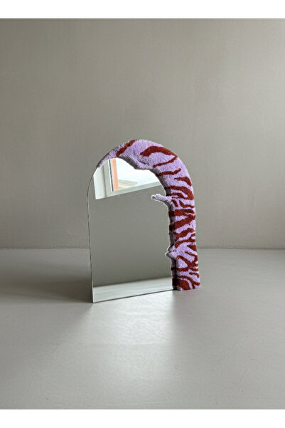 Ruhe Studio Zebra Aura Tasarım El Yapımı Tufting ayna