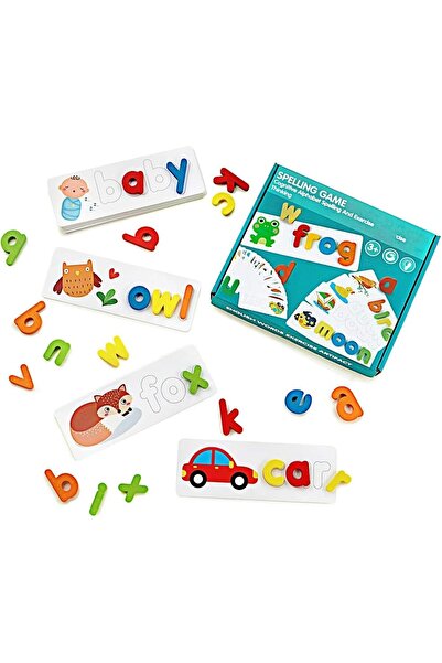 HALAMODO لعبة ألغاز خشبية لتعلم التهجئة والحروف الأبجدية