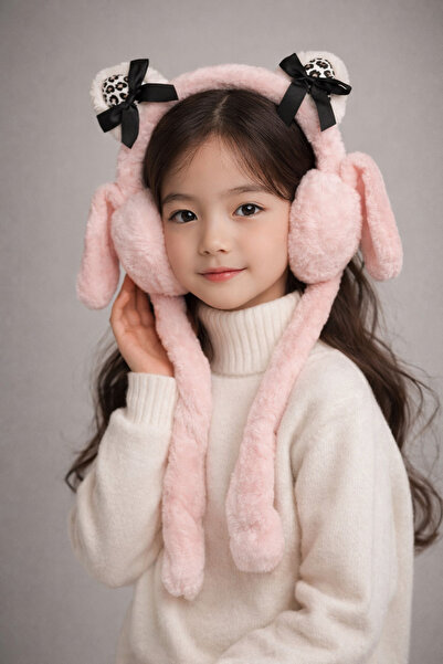 Katia&Bony Girl's Ear Protection Crown with Bow Accessories Pink