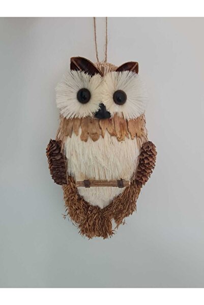 SS Design Baykuş No:3 Asılabilir Motifli Dekoratif Duvar Kapı Balkon Süsü Hed...