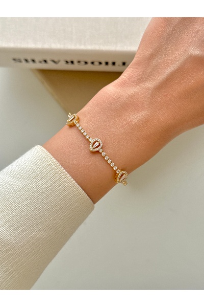 YOUES JEWELRY سوار من الفولاذ على شكل حجر الباجيت موديل Waterway