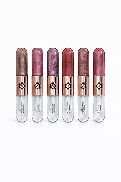 Lesvip's Çift Taraflı Likit Dudak Parlatıcı ve Lipgloss Ruj Seti 6'lı