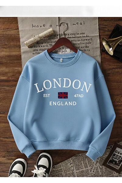 Mayer Butik Unisex Γυναικεία/Ανδρικά φούτερ με στάμπα London, με λαιμόκοψη πο...