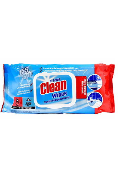 Home Clean Universal surface cleaning wipes, At Home Clean, pack of 55, fresh...