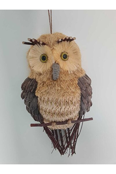 SS Design Baykuş No:1 Asılabilir Motifli Dekoratif Duvar Kapı Balkon Süsü Hed...