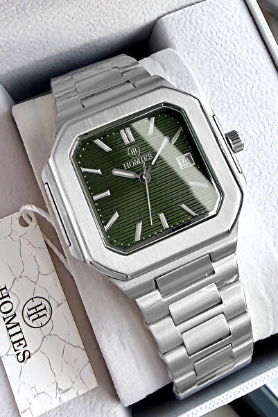 Homies Oriijinal Hediyelik Calendar Men's Wristwatch Silver Color Steel Cord ...