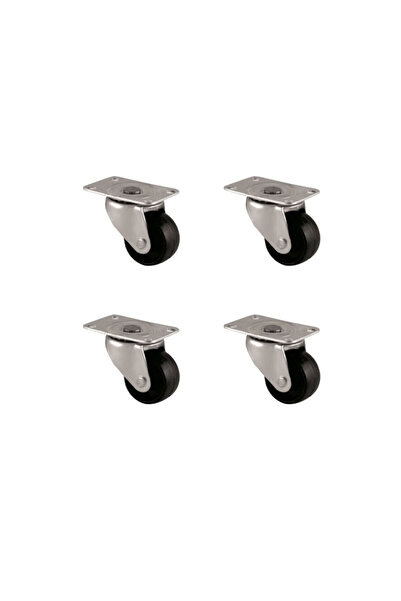 Epilons Ball Caster with Furç Tablalı - 28mm - Black Hks232 - 4 Pieces Zenvia...