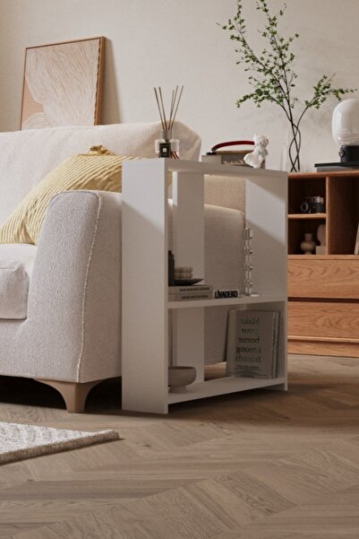 Livadeko Minimalist Zeno Yan Sehpa – Modern Dekoratif Sehpa, Salon Düzeni