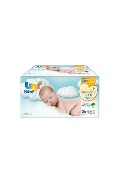 Uni Baby 9 Pieces of Newborn Wet Wipes, 40 Sheets, Pack of 3