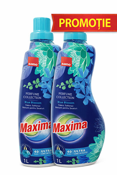 Sano Pachet Promo 2 bucăți – Balsam de rufe Maxima Blue Blossom 1 L