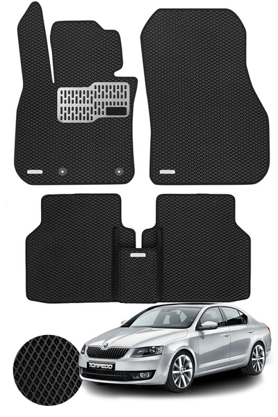 TORPEDO Skoda Octavia 2013-2020 Arası Uyumlu Hücreli Premium Eva Paspas Seti ...