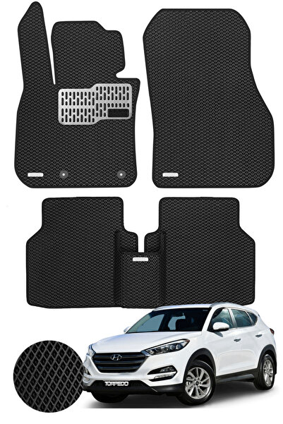 Hyundai Tucson 2015-2020 Arası Uyumlu Hücreli Premium Eva Paspas Seti Tam Set Paspas Takımı Siyah