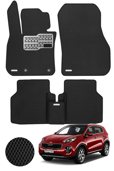 TORPEDO Kia Sportage 2016-2021 Arası Uyumlu Hücreli Premium Eva Paspas Seti T...