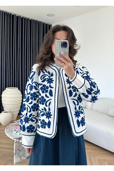 Burcia Floral Embroidered Women's Lined Jacket