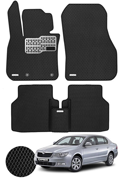 TORPEDO Skoda Superb 2015–2019 Arası Uyumlu Hücreli Premium Eva Paspas Seti T...
